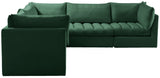 Jacob Velvet Modular Sectional Sofa - Luxurious Soft Black Upholstery with Contemporary Design
