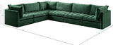 Jacob Velvet Modular Sectional Sofa - Luxurious Soft Black Upholstery with Contemporary Design