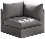 Jacob Modular Corner Chair - Luxurious Velvet Upholstery, Deep Channel Tufting, Contemporary Design