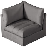 Jacob Modular Corner Chair - Luxurious Velvet Upholstery, Deep Channel Tufting, Contemporary Design