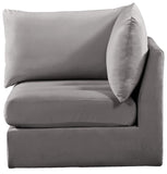 Jacob Modular Corner Chair - Luxurious Velvet Upholstery, Deep Channel Tufting, Contemporary Design