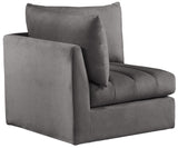 Jacob Modular Corner Chair - Luxurious Velvet Upholstery, Deep Channel Tufting, Contemporary Design