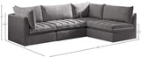 Jacob Velvet Modular Sectional - Luxurious Contemporary Seating with Endless Configuration Options