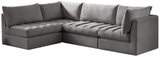 Jacob Velvet Modular Sectional - Luxurious Contemporary Seating with Endless Configuration Options