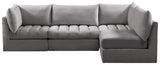 Jacob Velvet Modular Sectional - Luxurious Contemporary Seating with Endless Configuration Options