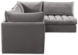 Jacob Velvet Modular Sectional - Luxurious Contemporary Seating with Endless Configuration Options
