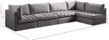 Jacob Velvet Modular Sectional - Luxurious Contemporary Seating with Endless Configuration Options