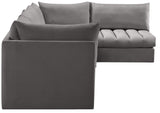 Jacob Velvet Modular Sectional - Luxurious Contemporary Seating with Endless Configuration Options