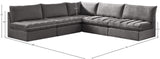 Jacob Velvet Modular Sectional - Luxurious Contemporary Seating with Endless Configuration Options