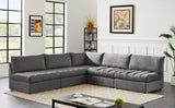 Jacob Velvet Modular Sectional - Luxurious Contemporary Seating with Endless Configuration Options
