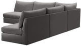 Jacob Velvet Modular Sectional - Luxurious Contemporary Seating with Endless Configuration Options