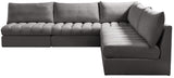 Jacob Velvet Modular Sectional - Luxurious Contemporary Seating with Endless Configuration Options