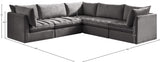 Jacob Velvet Modular Sectional - Luxurious Contemporary Seating with Endless Configuration Options