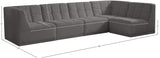 Relax Black Velvet Modular Sectional with Biscuit Tufting for Ultimate Comfort and Modern Style