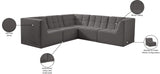 Relax Black Velvet Modular Sectional with Biscuit Tufting for Ultimate Comfort and Modern Style