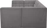 Relax Black Velvet Modular Sectional with Biscuit Tufting for Ultimate Comfort and Modern Style