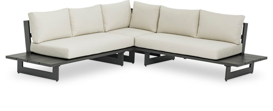 Maldives - Water Resistant Outdoor Patio Sectional With Gray Frame