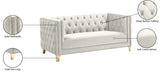 Michelle Velvet Loveseat – Sumptuous Glamour with Gold Nailheads, Iron Legs & Deep Button Tufting