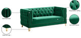 Michelle Velvet Loveseat – Sumptuous Glamour with Gold Nailheads, Iron Legs & Deep Button Tufting