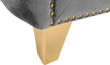 Michelle Velvet Chair - Glamorous Contemporary Design with Gold Nailheads and Deep Button Tufting