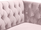 Michelle Velvet Chair - Glamorous Contemporary Design with Gold Nailheads and Deep Button Tufting