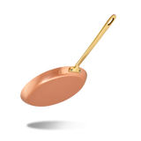 Mauviel M'Heritage M'150 B Copper Crepe Pan With Brass Handle, 11.8-In