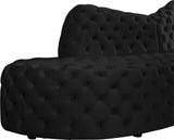 Royal Velvet Contemporary 2-Piece Sectional - Spacious, Stylish Seating with Deep Button Tufting Comfort