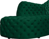 Royal Velvet Contemporary 2-Piece Sectional - Spacious, Stylish Seating with Deep Button Tufting Comfort