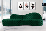 Royal Velvet Contemporary 2-Piece Sectional - Spacious, Stylish Seating with Deep Button Tufting Comfort