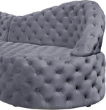 Royal Velvet Contemporary 2-Piece Sectional - Spacious, Stylish Seating with Deep Button Tufting Comfort