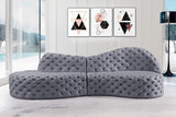 Royal Velvet Contemporary 2-Piece Sectional - Spacious, Stylish Seating with Deep Button Tufting Comfort