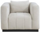 Lucia Oversized Living Room Chair - Luxurious Textured Fabric, Deep Channel Tufting, Cozy Support