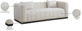 Lucia Sofa - Oversized Textured Linen Fabric Couch with Deep Channel Tufting for Ultimate Comfort