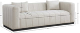 Lucia Sofa - Oversized Textured Linen Fabric Couch with Deep Channel Tufting for Ultimate Comfort