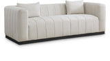 Lucia Sofa - Oversized Textured Linen Fabric Couch with Deep Channel Tufting for Ultimate Comfort