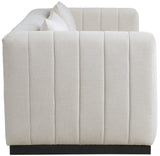 Lucia Sofa - Oversized Textured Linen Fabric Couch with Deep Channel Tufting for Ultimate Comfort