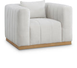 Lucia Oversized Living Room Chair - Luxurious Textured Fabric, Deep Channel Tufting, Cozy Support