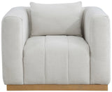 Lucia Oversized Living Room Chair - Luxurious Textured Fabric, Deep Channel Tufting, Cozy Support