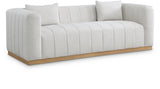 Lucia Sofa - Oversized Textured Linen Fabric Couch with Deep Channel Tufting for Ultimate Comfort
