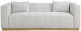 Lucia Sofa - Oversized Textured Linen Fabric Couch with Deep Channel Tufting for Ultimate Comfort