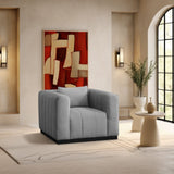 Lucia Oversized Living Room Chair - Luxurious Textured Fabric, Deep Channel Tufting, Cozy Support
