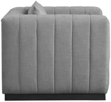 Lucia Oversized Living Room Chair - Luxurious Textured Fabric, Deep Channel Tufting, Cozy Support