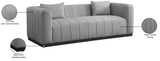 Lucia Sofa - Oversized Textured Linen Fabric Couch with Deep Channel Tufting for Ultimate Comfort