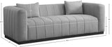 Lucia Sofa - Oversized Textured Linen Fabric Couch with Deep Channel Tufting for Ultimate Comfort