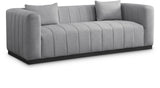 Lucia Sofa - Oversized Textured Linen Fabric Couch with Deep Channel Tufting for Ultimate Comfort