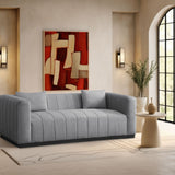 Lucia Sofa - Oversized Textured Linen Fabric Couch with Deep Channel Tufting for Ultimate Comfort