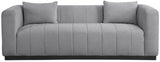 Lucia Sofa - Oversized Textured Linen Fabric Couch with Deep Channel Tufting for Ultimate Comfort