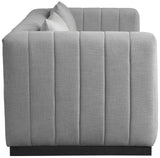 Lucia Sofa - Oversized Textured Linen Fabric Couch with Deep Channel Tufting for Ultimate Comfort
