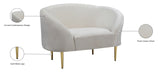 Ritz Elegant Velvet Chair with Gold Legs - Chic Curved Design for Contemporary Home Decor Style