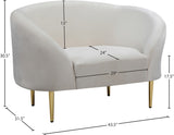 Ritz Elegant Velvet Chair with Gold Legs - Chic Curved Design for Contemporary Home Decor Style